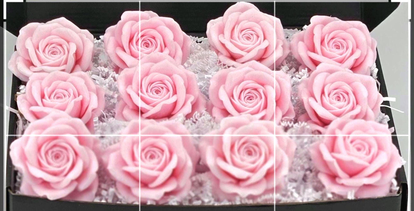 Flower Soap Gift Box 12 Handmade Rose Scented Soap Flowers Elegant Gift for Mom, Birthday, Mother’s Day, Bridal Shower, or Special Occasions