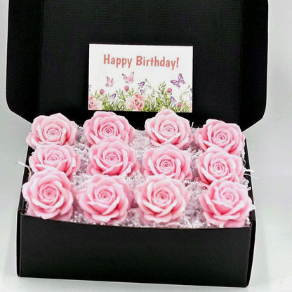 Flower Soap Gift Box 12 Handmade Rose Scented Soap Flowers Elegant Gift for Mom, Birthday, Mother’s Day, Bridal Shower, or Special Occasions