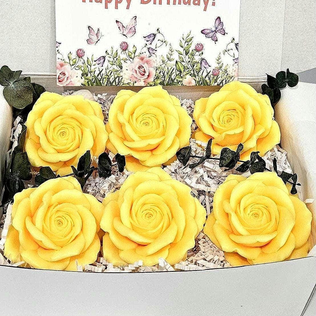 Rose Soap Rose Flower Gift Box Of Soap Bouquet Roses For Mother's Day Gift For Mom Floral Gift Soap Decorations Flowers Handmade Soap Rose.